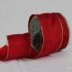 Gold Wired Taffeta Ribbon 2.5 Inch 27 Yards Scarlet