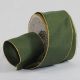 Gold Wired Taffeta Ribbon 2.5 Inch 27 Yards Forest Green