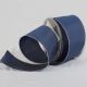 Silver Wired Taffeta Ribbon 2.5 Inch 27 Yards Navy Blue