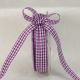 Woven Edge Vichy Check 3/8 inch by 27 yards Purple/White