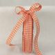 Woven Edge Vichy Check 3/8 inch by 37 yards Orange/White