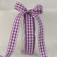 Woven Edge Vichy Check 5/8 inch by 27 yards Purple/White