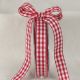Woven Edge Vichy Check 5/8 inch by 27 yards Red/White