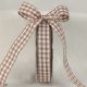 Woven Edge Vichy Check 5/8 inch by 27 yards Taupe/White