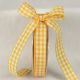 Woven Edge Vichy Check 5/8 inch by 27 yards Yellow/White