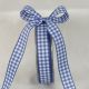 Woven Edge Vichy Check 5/8 inch by 27 yards Royal Blue/White