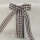 Woven Edge Vichy Check 5/8 inch by 27 yards Espresso/White