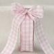 Woven Edge Vichy Check 1 inch by 27 yards Soft Pink/White