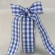 Woven Edge Vichy Check 1 inch by 27 yards Royal/White