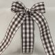 Woven Edge Vichy Check 1 inch by 27 yards Espresso/White