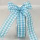 Woven Edge Vichy Check 1 inch by 27 yards Light Blue/White