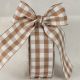 Woven Edge Vichy Check 1.5 inch by 27 yards Taupe/White