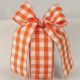 Woven Edge Vichy Check 1.5 inch by 27 yards Orange/White