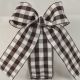 Woven Edge Vichy Check 1.5 inch by 27 yards Espresso/White