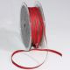 Narrow Wire Edge Taffeta 5mm 3/16 Inch 55 Yards Red/hunter
