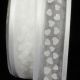 Satin Edge Organdy Georgette 1 In 30 Yd White with White Hearts