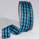 Wired Woven Edge Gingham 1 Inch 27 Yards Blue/black