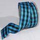 Wired Woven Edge Gingham 1.5 Inch 27 Yards Blue/black