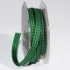 Wired Woven Edge Gingham 3/8 Inch 27 Yards Green/black