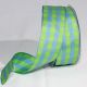 Wired Woven Edge Gingham 1.5 Inch 27 Yards Green/blue