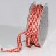 Wired Woven Edge Gingham 3/8 Inch 27 Yards Red/ivory