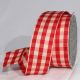 Wired Woven Edge Gingham 1.5 Inch 27 Yards Red/ivory