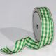 Wired Woven Edge Gingham 1 Inch 27 Yards Green/ivory