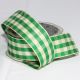 Wired Woven Edge Gingham 1.5 Inch 27 Yards Green/ivory