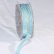 Wired Woven Edge Gingham 3/8 Inch 27 Yards Light Blue/Ivory