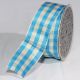 Wired Woven Edge Gingham 1.5 Inch 27 Yards Light Blue/Ivory