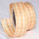 Wired Woven Edge Gingham 1.5 Inch 27 Yards Cream/ivory