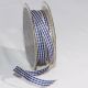 Wired Woven Edge Gingham 3/8 Inch 27 Yards Blue/ivory