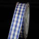 Wired Woven Edge Gingham 1 Inch 27 Yards Blue/ivory