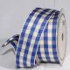 Wired Woven Edge Gingham 1.5 Inch 27 Yards Blue/ivory