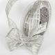 Wired Silver Satin Sheer Marla 1 Inch 25 Yards  Silver