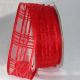 Frenchwired Satin Sheer Marla 1.5 inch by 25 yards Red
