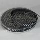 Grosgrain Ribbon with White Polka Dots 3/8 inch by 22 yards Black