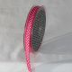 Grosgrain Ribbon with White Polka Dots 3/8 inch by 22 yards Strong Pink