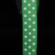 Woven Grosgrain with Polka Dots 5/8 Inch 22 Yards White/green