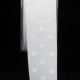 Woven Grosgrain with Polka Dots 1 Inch 22 Yards White/white