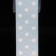 Woven Grosgrain with Polka Dots 1 Inch 22 Yards white/Light Blue