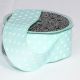 Woven Grosgrain with Polka Dots 1.5 Inch 22 Yards Aqua/White