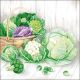 Cabbage Design Napkin Lunch