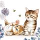 Cats and Bees Lunch Napkin