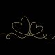 Line Of Love Gold/Black Design