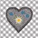 Edelweiss Heart Grey Design