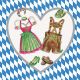Bavarian Clothes Design Napkin Lunch