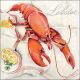 Finest lobster Design Napkin Lunch