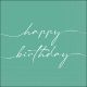 Birthday note white/green Design Napkin Lunch