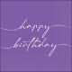 Birthday note white/purple Design Napkin Lunch